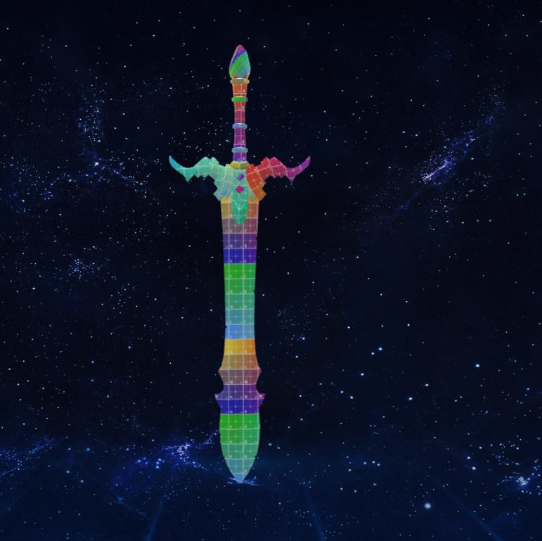 七彩剑3D模型下载【glb格式】