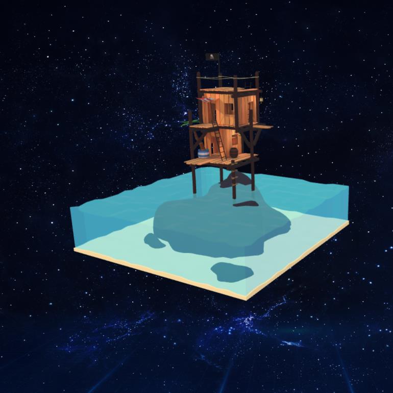 水上小屋3D模型下载【glb格式】