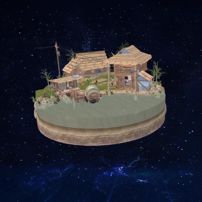 海滩家园-glb，gltf，3D模型下载【glb格式】