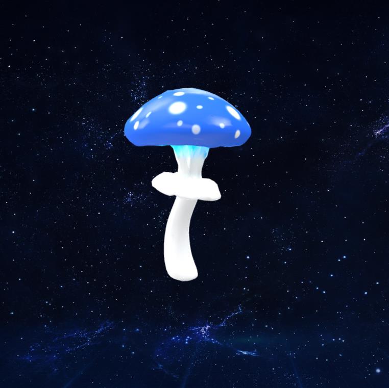 发光蘑菇3D模型下载【glb格式】