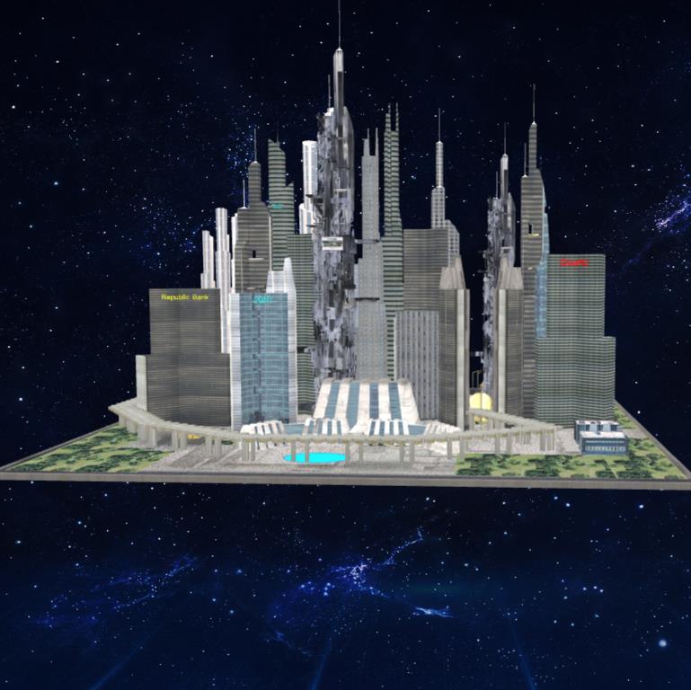 科幻市中心3D模型下载【glb格式】