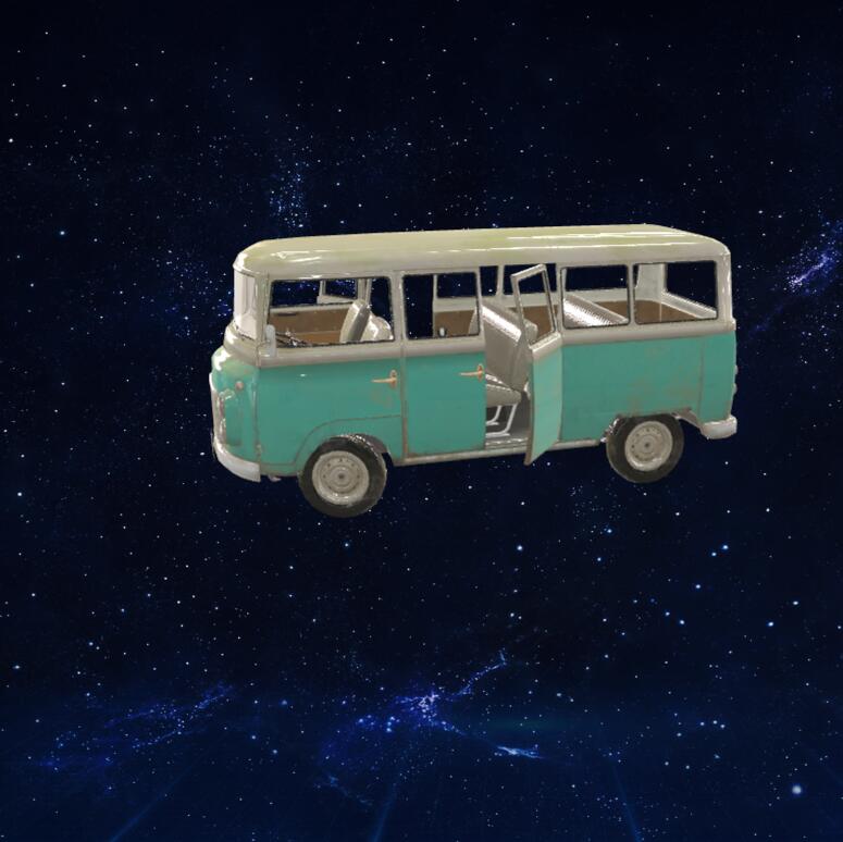 绝地求生 ： 迷你巴士3D模型下载【glb格式】