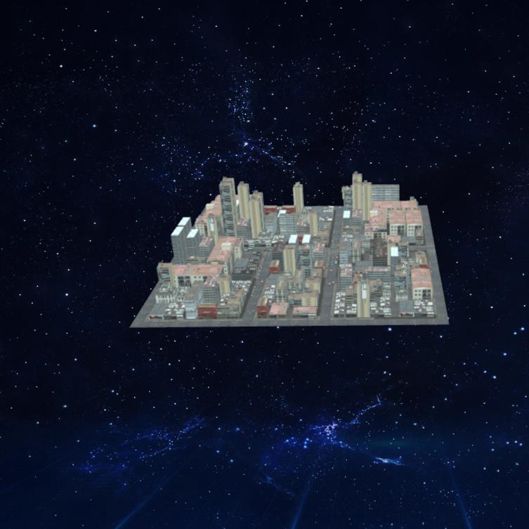 城市低聚3D模型【glb格式】