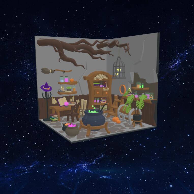 巫师的房间模型3D模型下载【glb格式】