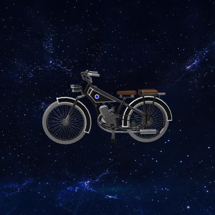 复古自行车80cc 模型3D模型下载【glb格式】