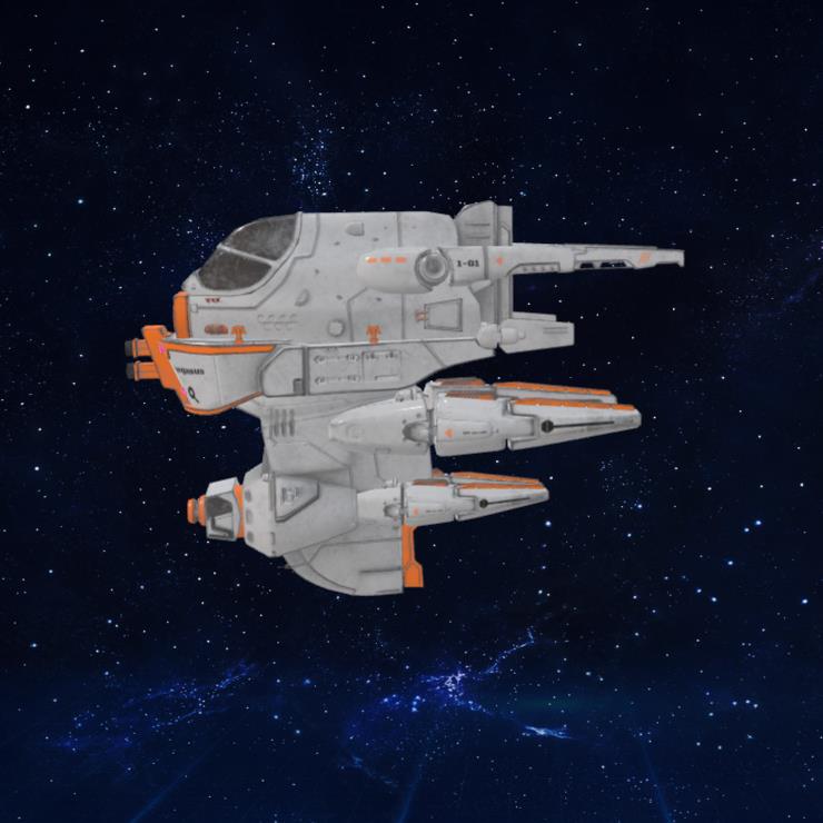 低聚免费3D模型星际飞船“飞马”glb模型下载，gltf模型下载