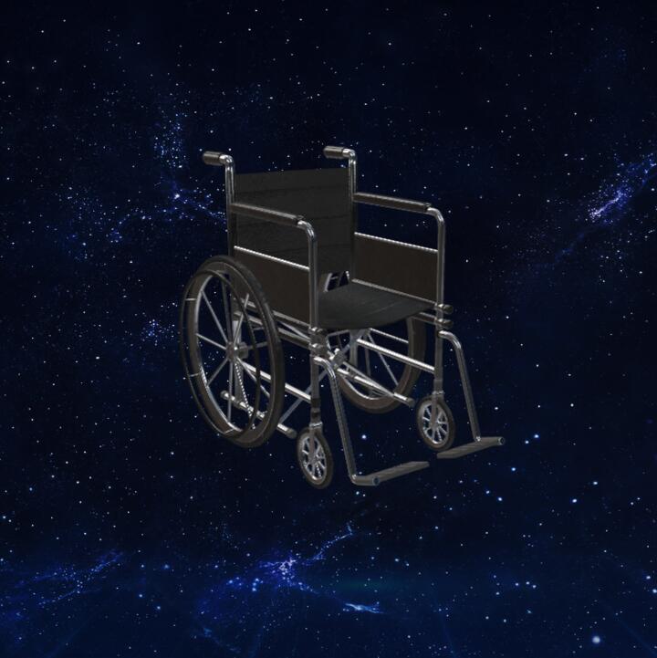 轮椅模型3D模型下载【glb格式】