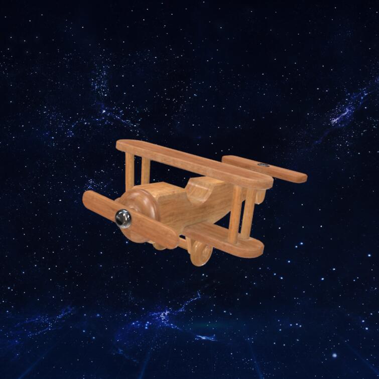木制飞机模型3D模型下载【glb格式】