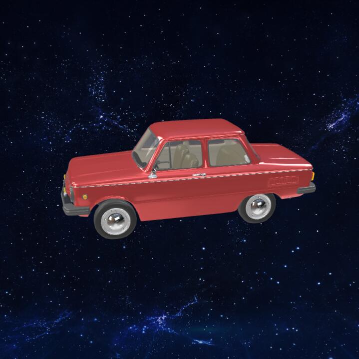 旧式小轿车模型3D模型下载【glb格式】