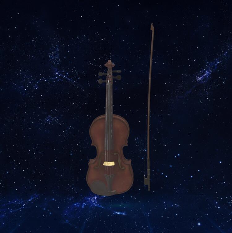 棕色小提琴模型3D模型下载【glb格式】