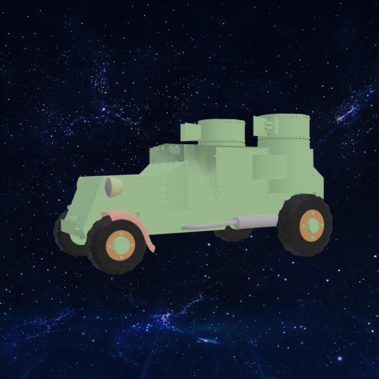 装甲车模型3D模型下载【glb格式】