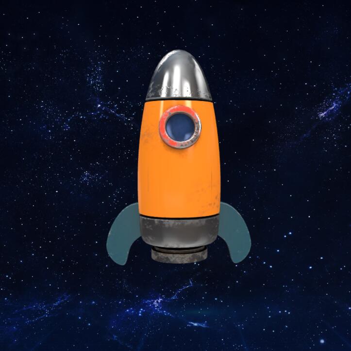 火箭模型23D模型下载【glb格式】
