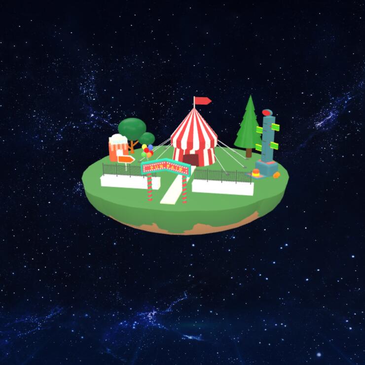 马戏团帐篷模型3D下载【glb格式】