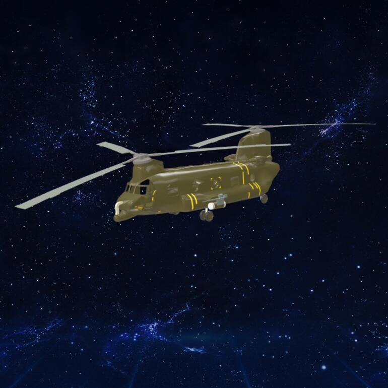 直升机低聚模型3D模型下载【glb格式】