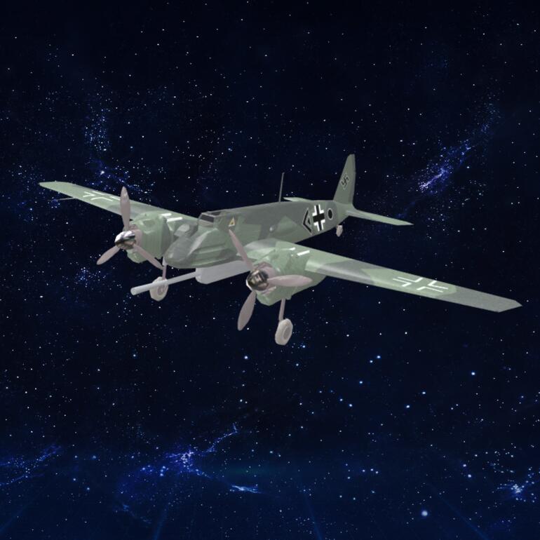 德国轰炸机模型3D下载【glb格式】