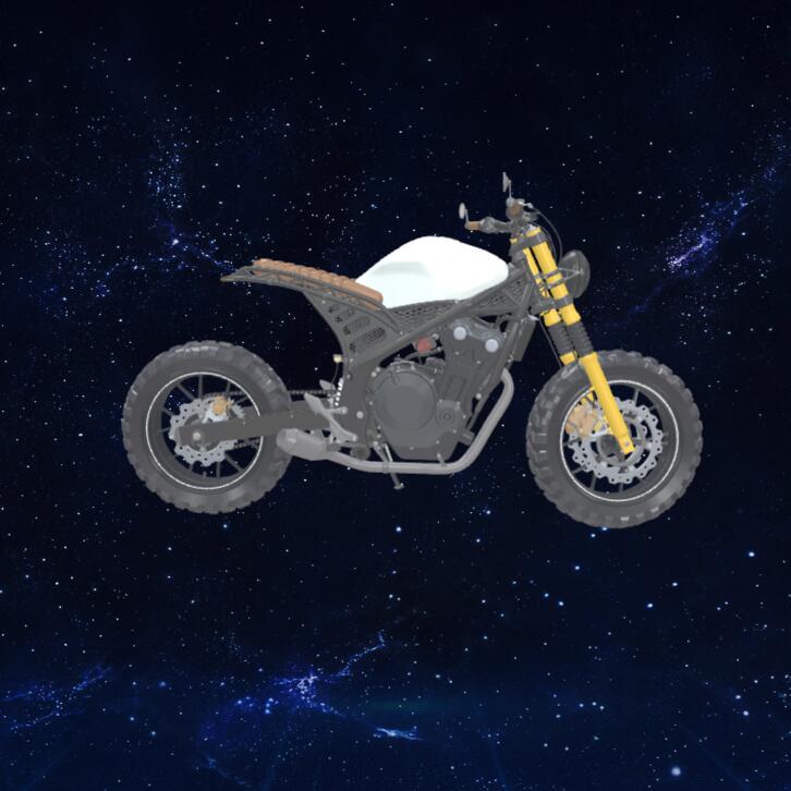 本田CB500摩托3D模型下载【glb格式】