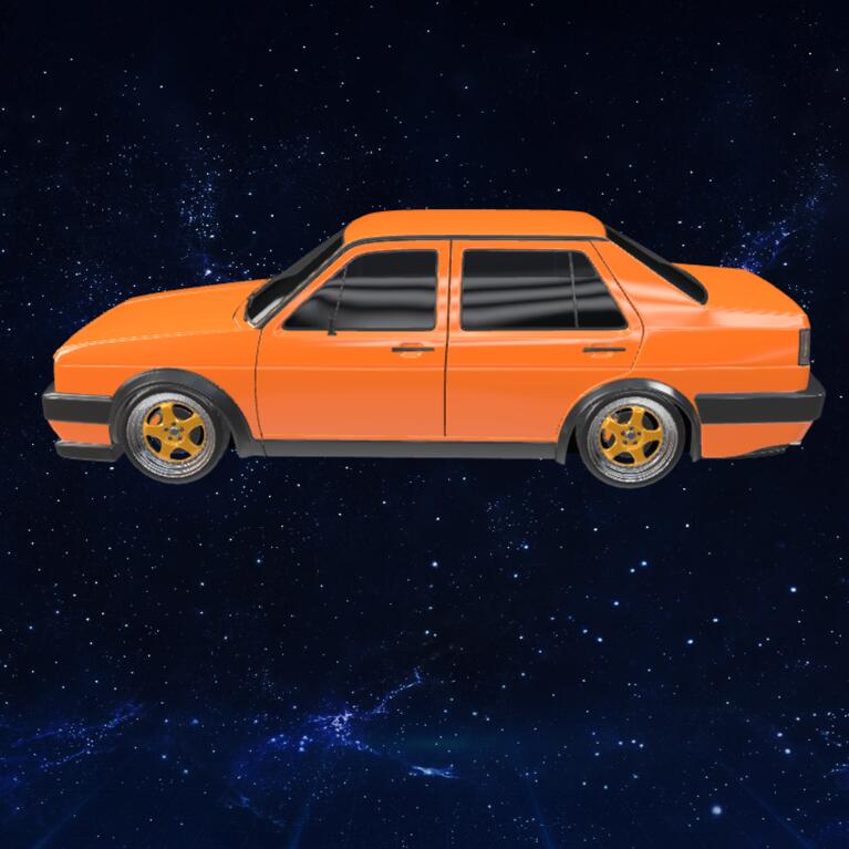 橙色跑车3D模型下载【glb格式】