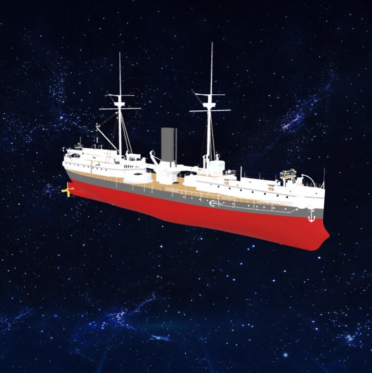 巡洋舰 18823D模型下载【glb格式】