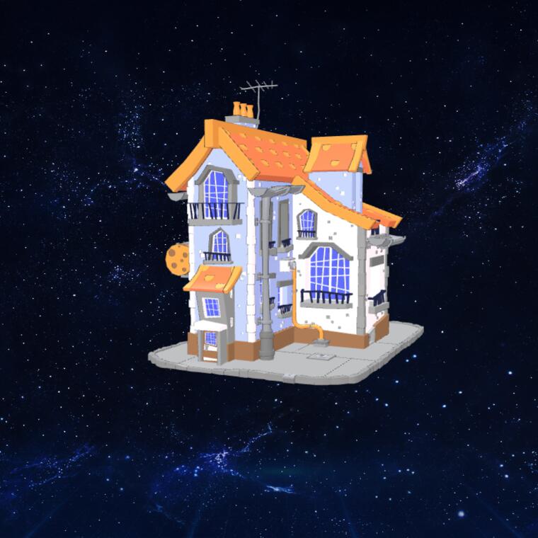 卡通可爱的家3D模型下载【glb格式】