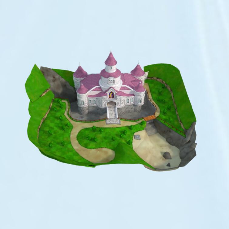 山坡上的城堡3D模型下载【glb格式】