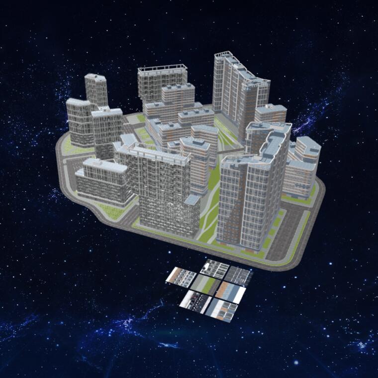 城市街景3D模型下载【glb格式】