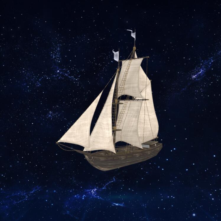 小帆船3D模型下载【glb格式】