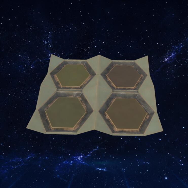 六角形天花板瓷砖模型3D模型下载【glb格式】