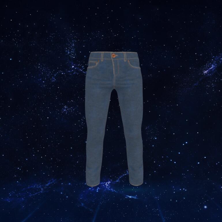 男式牛仔裤模型3D模型下载【glb格式】