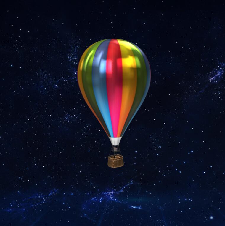 热气球模型3D模型下载【glb格式】