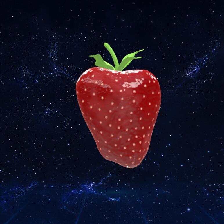 草莓3D模型下载【glb格式】