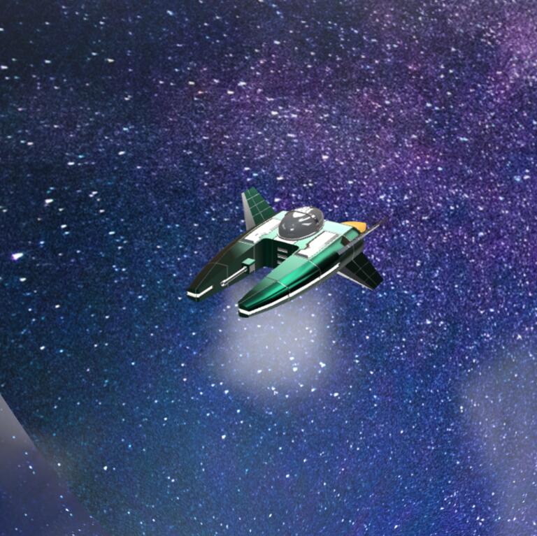 宇宙飞船特战斗机3D模型下载【glb格式】